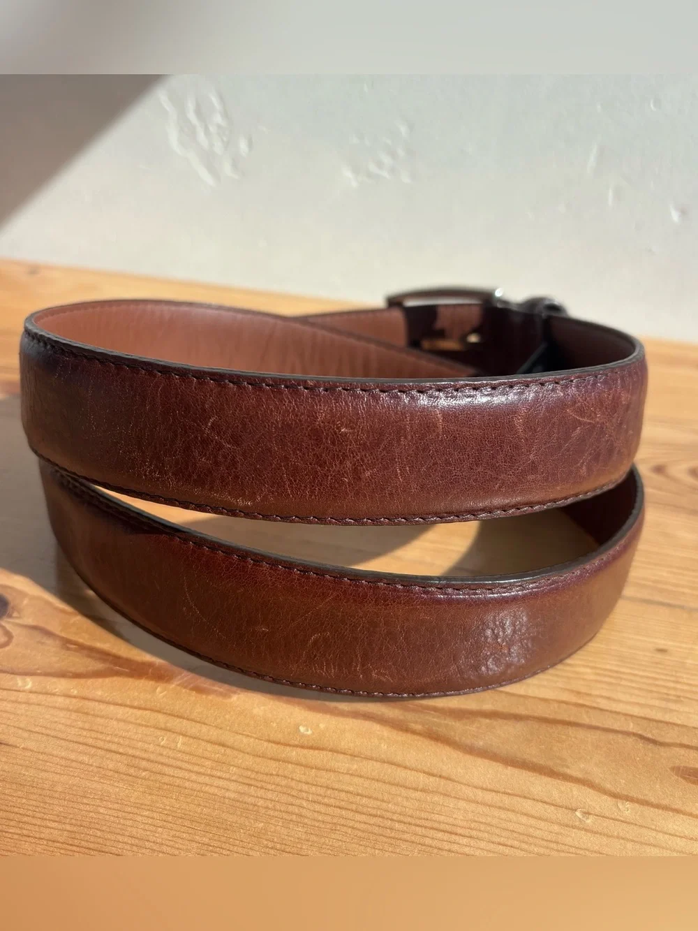 Brighton Leather Dress Belt Mens Brown USA Classic Western Everyday Dad Sz 40